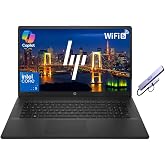HP 17.3" Business Laptop Computer with AI Copilot, 10-Core Intel Core 5-120U Processor, 12GB RAM 768GB Storage (256GB SSD+512GB SD Card), Windows 11 Pro, NLY Docking Station, Wi-Fi 6, Jet Black
