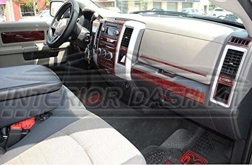 American Dash Dodge Ram 1500 2500 3500 Interior Burl Wood Dash Trim Kit Set 2009 2010 2011 2012