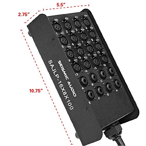 Seismic Audio XLR Low Profile Snake Cable with 4 TRS Returns