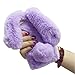 for iPhone 5 5S Case,Shinetop Slim Fit Luxury Bling Diamond Soft Warm Fluffy Rabbit Fur Case Cover Handmade Bunny Hair Plush with Crystal Bowknot Protective Case for iPhone 5 5S