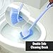 Eco Toilet Brush | Amazing Long Handle Toilet Under The Rim Bowl Brush with Holder | Pure Clean in 1 Motion With Pan Lip and Caddy | Deep Cleaning System | Hygiene Ensured and Anti Slip Grip Design