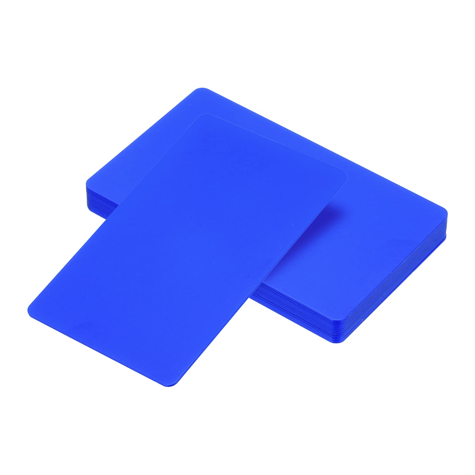 PATIKIL 0.8mm Metal Business Cards, 12 Pack Blank Name Card Laser Engraving Anodized Aluminum for DIY Gift Cards, Blue