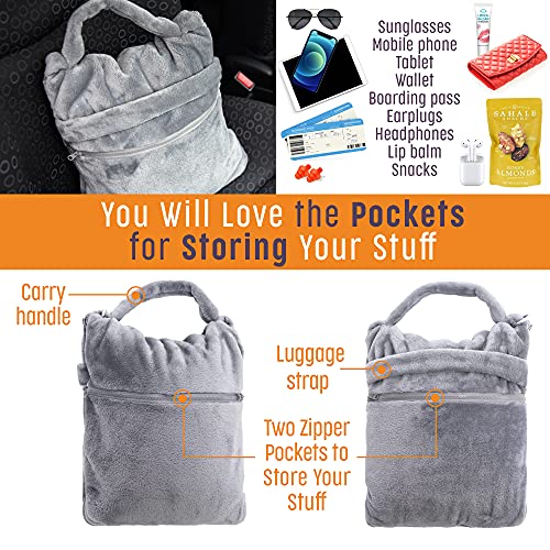 Travel Blanket Wearable Compact Airplane Blanket