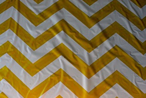 Simply Brilliant Press - Printed Velon 101 Chevron White Yellow Recyclable Vinyl convention drapery (125 yds x 54")