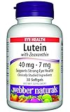 Webber Naturals Lutein with Zeaxanthin Maximum Strength Softgels, 30 Count