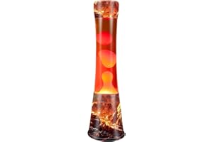 BAOYIKU Liquid Motion Lamp, 16inches Volcano Lamp with Orange Liquid Red Wax Cool Night Light Home Bedroom Office Decoration Lighting Birthday Christmas Holiday Gifts for Kids Teens Adults