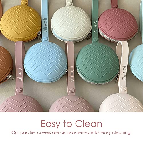 Ali+Oli Silicone Pacifier Case (Grey) 3" x 1.6" BPAFree Newborn
