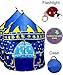 TentTrix Kids Play Tent - Indoor / Outdoor Blue Prince Castle Tent - GLOW IN THE DARK Stars & Flashlight
