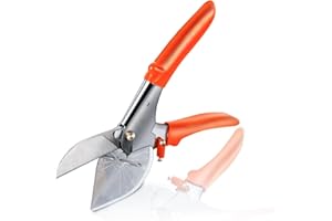 D&L Multi Angle Miter Shear Cutter, 45-135 Degree Adjustable Angle Scissors Trim Shears Hand Tools for Cutting Soft Wood, Plastic, PVC and Other