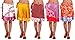 Lot of Five Wrap-Around Vintage Sari Magic Skirts - Art Silk