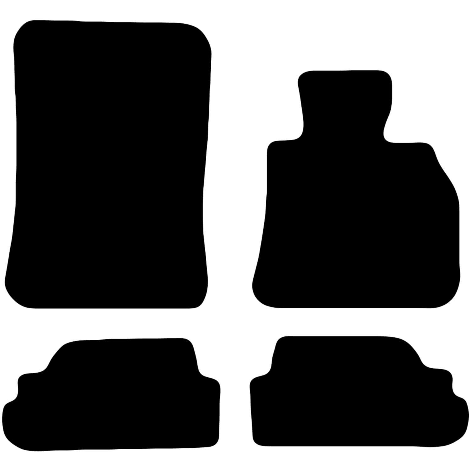 Carsio Carpet Car Mats For BMW 1 Series Convertible E88 08 13 4 Piece Set Tailored Fit Floor Mat Complete Accessory Black Custom Fitted - All Weather, Anti-Slip Backing & Black Trim