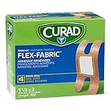 Curad Fabric Adhesive Knuckle Bandages, Finger Bandages for Knuckles (Pack of 100), Natural - NON25510Z