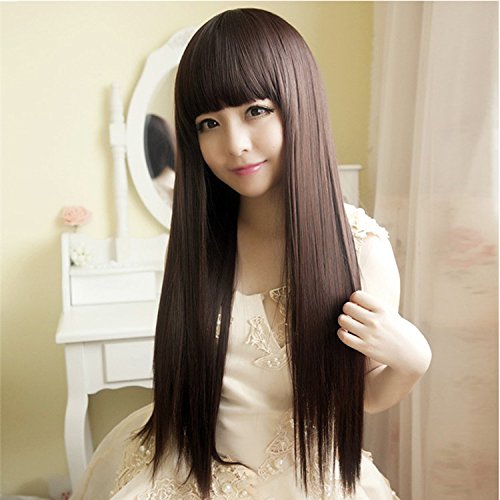 Amazon Com Korean Fashion Long Hair Wig Liu Qi Fluffy Wig