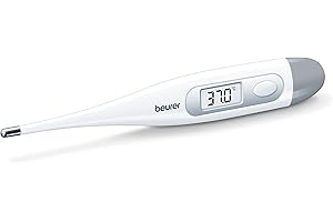 Beurer FT09 Easy to Use Classic Oral Thermometer for Adults and Kids, Oral Baby Thermometer for Infants, Waterproof Contact D