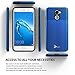 NageBee for Huawei Ascend XT 2 Case with [Full Cover Tempered Glass Screen Protector] [Brushed] Heavy Duty Defender Dual Layer Protector Case for Huawei Ascend XT2 H1711 / Huawei Elate 4G LTE -Blue