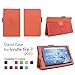 Elsse Folio Case with Stand for Kindle Fire 7 - Orange