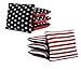 Tailgating Pros Pro-Style Two-Sided Cornhole Bags Slick & Stick Resin Filled Suede and Duck Canvas Set of 8-20+ Color Combos - (Stars/Red Suede & Stripes/Navy Suede)