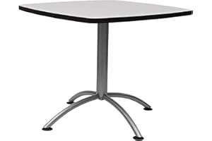 Iceberg ICE65617 CafeWorks Square Café Table with Powder-Coated Steel Base, 36" Length x 36" Width x 30" Height, Gray