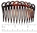 Parcelona French Swirl Set of 2 Celluloid Acetate Brown Tortoise Shell Side Hair Combs