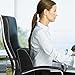 Vremi Premium Memory Foam Lumbar Back Support Pillow and Chair Cushion with Hypoallergenic Cover, Black