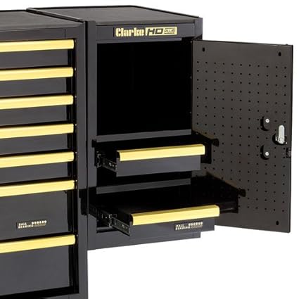 Clarke Tool Box Side Extension Locker Black And Gold Amazon Co Uk