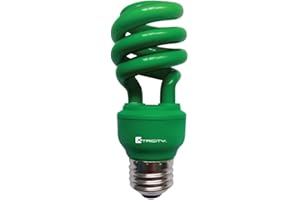 Xtricity CFL Compact Fluorescent Green Light Bulbs Colored Light Bulb, T2 Spiral, 13W (60 Watt Equivalent), E26 Medium Base Green Outdoor Light Bulb 120V, UL Listed, Green (1 Pack)