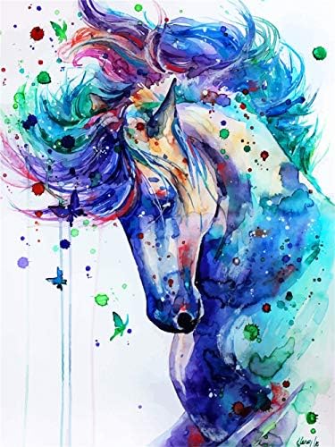Diamond Painting Kits for Adults Full Drill - 5D Diamond Art Kits with Paint by Number Kits - Great Decor for Home,Living Room,Office,Kitchen,Shop (Colorful Horse)