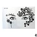 Gracefulvara Waterproof Temporary Tattoo Stickers Forehead Eye Face Design 4#