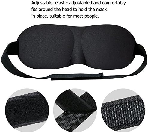 3D Sleep Eye Mask Cover, Gift for Man or Woman Contoured Shape, Comfortable Lightweight Sleeping Mask for Travel Sleeping - Image 4