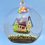 Cuteroom DIY Mini Glassball Wooden Dollhouse Miniature Kit with LED and Voice Control 
