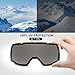 OutdoorMaster OTG Ski Goggles - Over Glasses Ski/Snowboard Goggles for Men, Women & Youth - 100% UV Protection (Black Frame + VLT 10.1% Grey Lens)