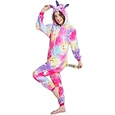 Unicorn Onesie Unisex Adult Pajamas One-Piece Cosplay Costume Animal Partywear