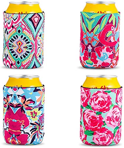 12 PCS Beer Can Cooler Sleeves Colourful Neoprene Beer Can Cooler Covers Beer Cooler Beer Holders Perfect for 12oz Slim Drink Beer Cans