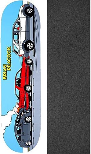 Primitive Skateboarding Brian Peacock Good Luck Everybody Else Skateboard Deck - 8.1" x 31.75" with Jessup Griptape - Bundle of 2 items
