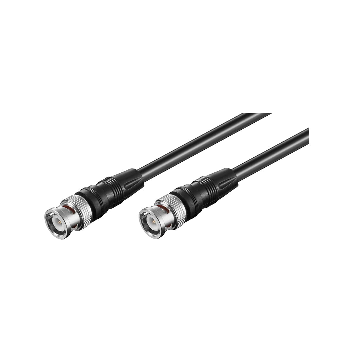 Goobay 50087 BNC Connector Cable, (RG58), Shielded, Black, 5 m Cable Length