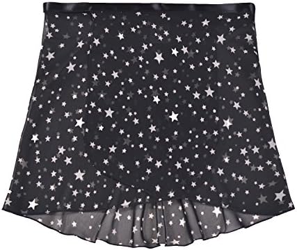 Trienawear Little Girls' 10 Inch Print Chiffon Wrap Dance Skirt TR200C-FL with Ribbon Waist Tie #844 A Star is Born