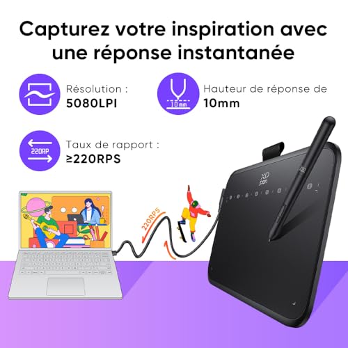 XPPen Graphic Tablet, Deco 640 Graphics Tablet without Screen, 16K Pressure Levels, 6 x 4 Inches, Designed for OSU Signature Drawing