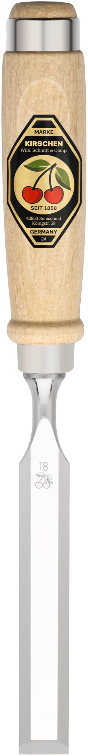 Kirschen 1001018 18 mm Number 1001 Firmer Chisel with Hornbeam Handle - Multi-Colour — image 1