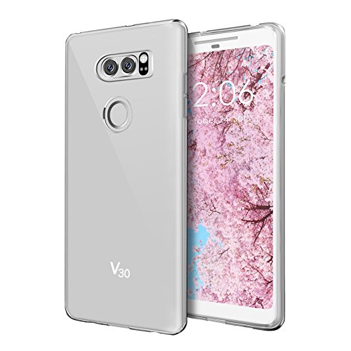 LG V30S ThinQ Phone Case, LG V30+ Case, LG V30 Case, OEAGO Ultra [Slim Thin] Flexible TPU Gel Rubber Soft Skin Silicone Protective Case Cover for LG V30S Thin Q Phone/LG V30 Plus/LG V30 - Clear