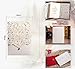 PONATIA 25PCS Lacer Cut Invitations Cards with Rhinestone Hollow Flora Favors For Wedding Bridal Shower Invitation Baby Shower Engagement Birthday Invitation Graduation (Sliver Grey)