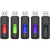 RAOYI 5Pack 16GB USB Flash Drive USB Stick USB 2.0 Memory Stick Slide Retractable Thumb Drive 16G USB Drive USB Key for Data 
