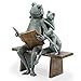 Reading Frog Family Garden Sculpture