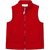 Mud Kingdom Boys Girls Polar Fleece Vest Jacket Ligntweight Plain Vest Full Zipper Sleeveless
