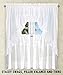 Ellis Curtain Stacey Sheer 56-by-36 inch Tailored Tier Pair Curtains, White, 56x36
