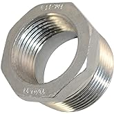 1-1/4" Male x 1" Female Thread Reducer Bushing Pipe Fitting, Adapter, Stainless steel SS 304 NPT