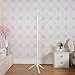 Garwarm 8-Hooks Creative Simplicity Solid Wood Floor Finish Entryway Standing Coat Rack Hall Tree Hat Hanger Holder with Tripod Base for Jacket Clothes Scarves Purse