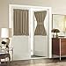 Aquazolax Door Curtain 40 Inch Length - Room Darkening Black Out Kitchen Living Room Curtains Drapery for Short Door Window - Single Panel in 54 Wide, Taupe/Khaki