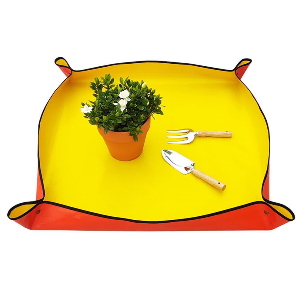 Plant Transplanting Mat, 100 x 80 cm Waterproof Bonsai Transplanting Mat, Garden Plants Repotting Mat, Portable Pot Trap, Plants Transplanting Mat for Succulents