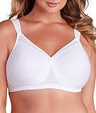 Glamorise Women's Plus Size T-Shirt Bra with Seamless Straps, White, 42DD