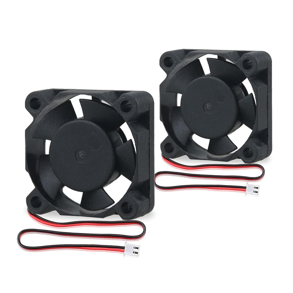 GDSTIME 12V 30mm Fan 30mm x 10mm 3010 DC Brushless Cooling Fan Mini Radiator Heatsink For DIY Replacement (2 Pack)